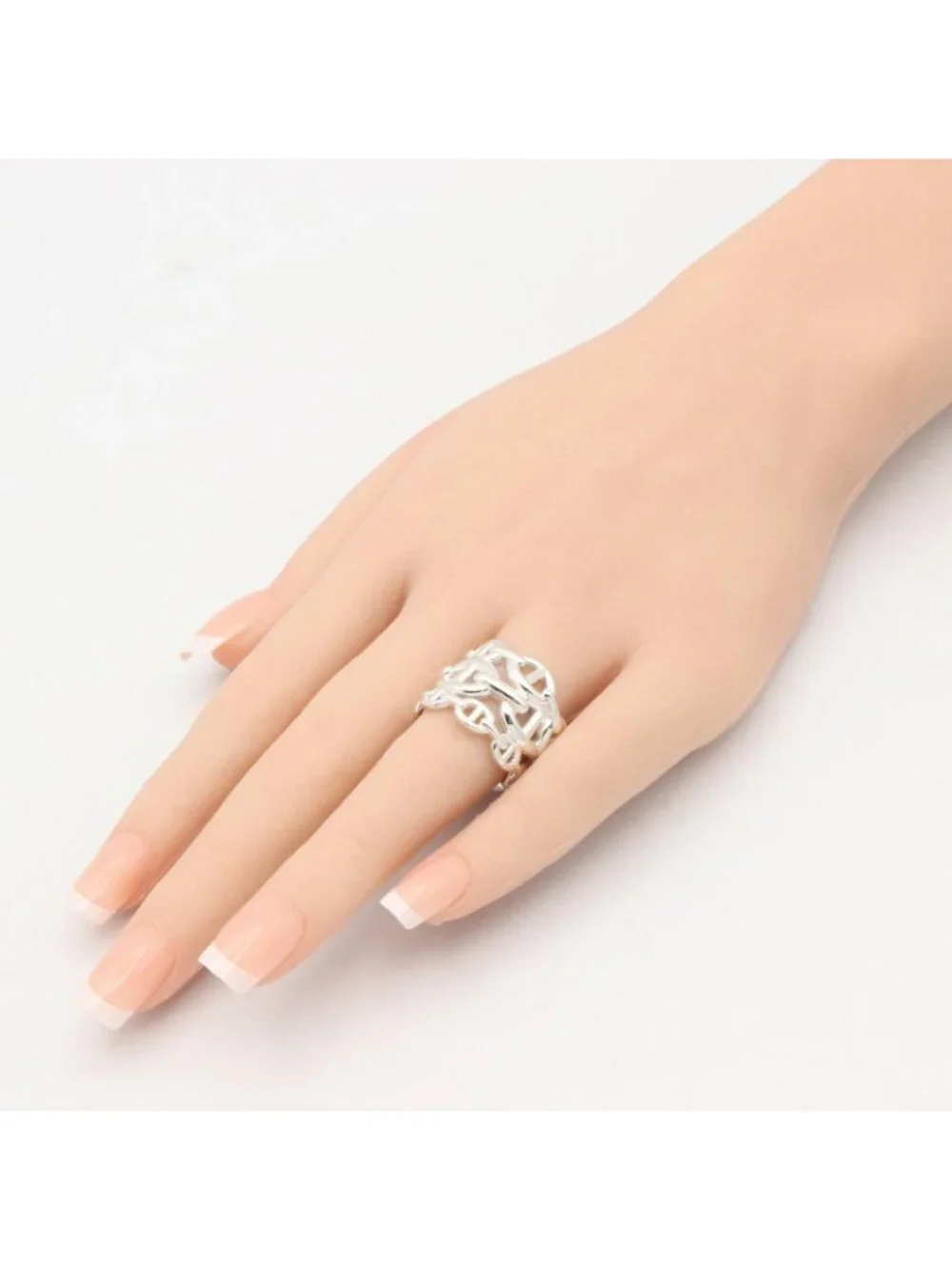 Hermes Ring Chaine D'ancre GM 925 Sterling Silver